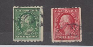 USA 1910/13 1c/2c Perf 8 1/2 SG397/398 JK975