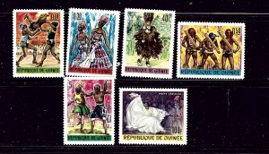 Guinea 405-09 and C80 MNH 1966 set