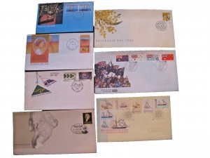 AUSTRALIA FDCs -  1983-1992  -  LOT OF 7  -  Australia Day    (aus54)