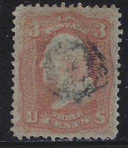 Scott # 94 Lot D885  3c Washington red  Used