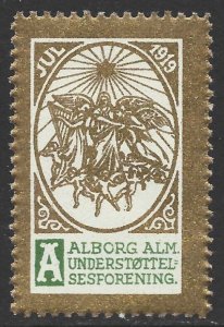 1919 Denmark Aalborg Angels Local Xmas Seal AFA #13 VF-NH CV 25.00 DKK-