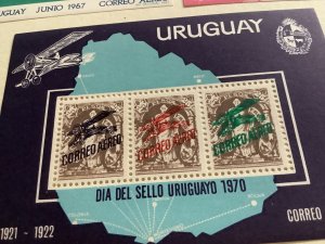 Uruguay 1967 1970 1971 3 mint never hinged stamp sheets R48949 