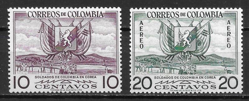 Colombia 635 C269 1955 Korean War set NH