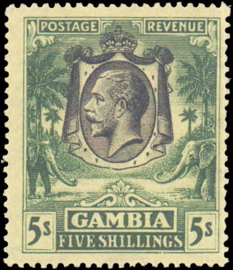 Gambia #119, Incomplete Set, 1926, Royality, Never Hinged