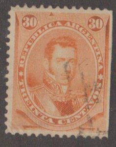 Argentina Scott #24 Stamp - Used Single
