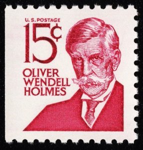 US 1288b MNH VF 15 Cent Oliver Wendall Holmes Mottled Tagging, Dull Gum