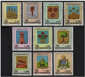 San Marino 677-686, MNH. Michel 903-912. Coat of Arms 1968.