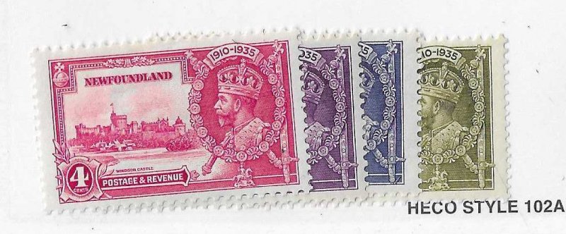 Newfoundland Sc #226-229  set of 4 Silver Jubilee OG VF