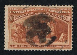 AFFORDABLE GENUINE SCOTT #239 F-VF USED 30¢ 1893 COLUMBIAN EXPOSITION ISSUE