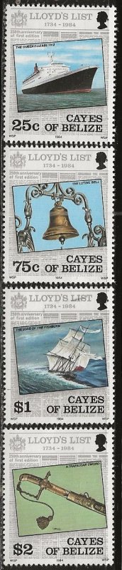 Cayes of Belize | Scott # 10 - 13 - MH