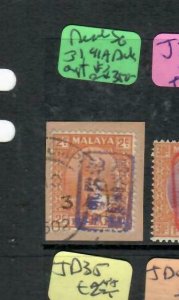 MALAYA JAPANESE OCCUPATION PERAK (P1901B) 2C VIOLET CHOP SG J191A DOUBLE OPT VFU