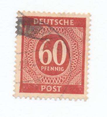 Germany 1946  Scott 552 used- 60 pf, Numeral