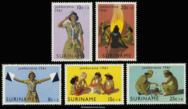 Surinam Scott B80-B84 Mint never hinged.