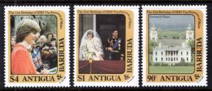 Antigua 663-665 Princess Diana MNH VF