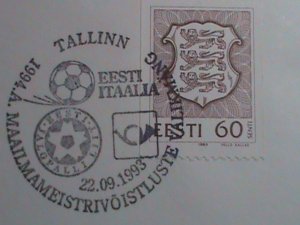 ESTONIA-FDC COVER-1993 WORLD CUP SOCCER-ITALY MNH COVER -VERY FINE