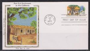 1725 Alta California Unaddressed Colorano Silk FDC