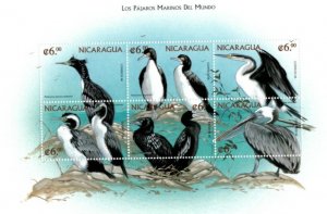 Nicaragua 1999 - Animals - Birds - Sheet of 6 stamps - Scott #2274 - MNH