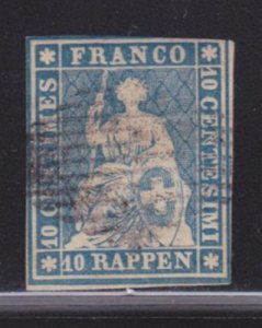 Switzerland 21 F-VF-used neat cancel nice color scv $ 115 ! see pic !