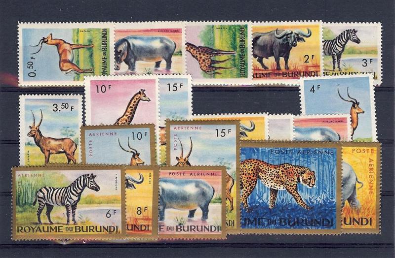 Burundi, 73-84,C1-7, Animals Singles,**MNH**