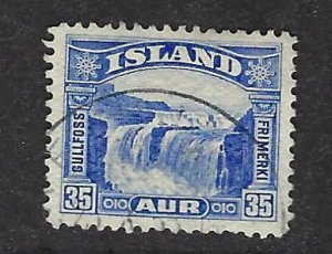 Iceland SC#172 Used F-VF hr...A fascinating spot!