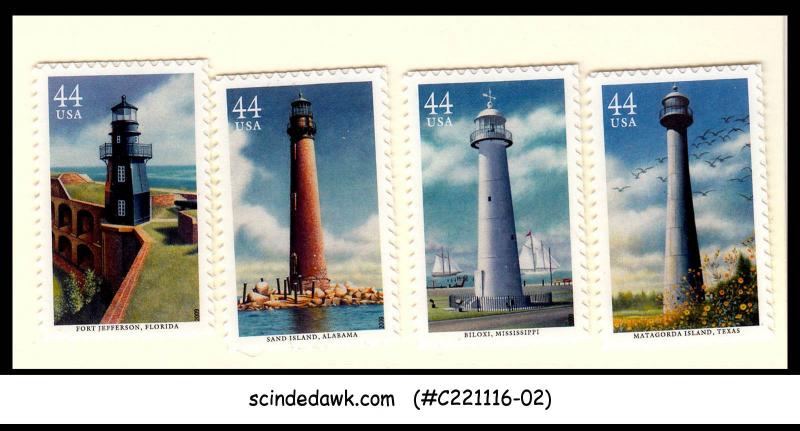 USA - 2009 GULF COAST LIGHTHOUSE - 4V - MINT NH