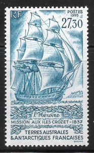 FSAT - Scott #210 L'Heroine, Crozet Islands Mission, 1837 VF MNH