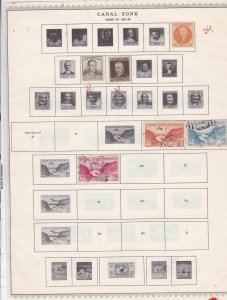 canal zone 1931-49 stamps page  ref 10782