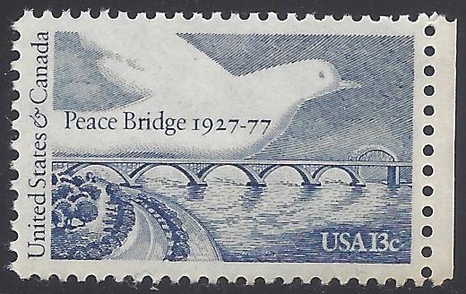 #1721 13c Peace Bridge 1977 Mint NH