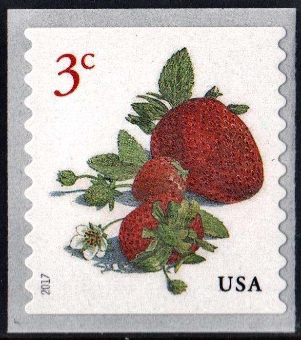 SC#5201 3¢  Strawberries Coil Single (2017) SA