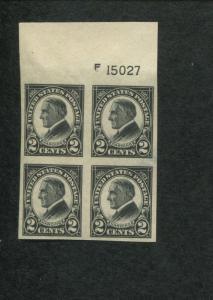 1923 United States Postage Stamps #611 Mint VF OG Plate No. 15027 Block of 4