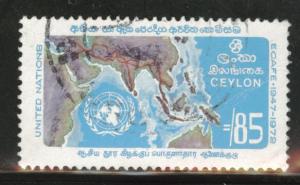 Ceylon Scott 469 used 1972 map stamp 