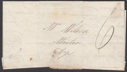 GB SCOTLAND 1832 folded entire to Ayr - straight line GIRVAN, Ayr mileage...P673 