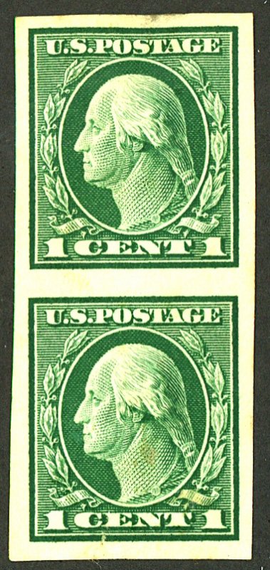 U.S. #408 MINT PAIR OG HR THIN