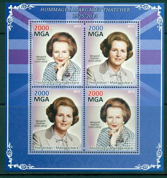 Honoring Margaret Thatcher Great Britain Politics 6 MNH sheets