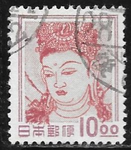 Japan 516: 10y Kannon Bosatsu, Kondo Hall, Nara, used, F-VF