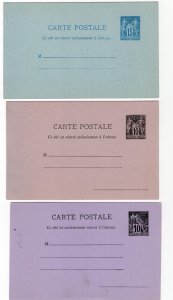 FRANCE ITALY LOVELY LOT 1875-1890 POSTAL STATIONARIES INC DOUBLES SEE SCANS
