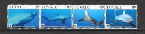 SHARKS - TUVALU #1363 THRESHER SHARKS   MNH