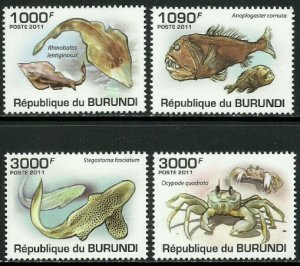 Burundi #892-5 MNH Set - Marine Life