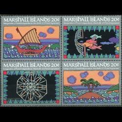MARSHALL IS. 1984 - Scott# 34a Postal Service Set of 4 NH