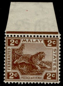 MALAYSIA - Federated Malay GV SG54, 2c brown, NH MINT. Cat £15.