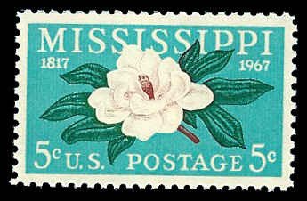 PCBstamps     US #1337 5c Mississippi Statehood, MNH, (34)