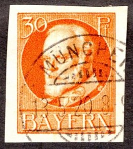 1920, Germany Bavaria 30pf, Used, Sc 125