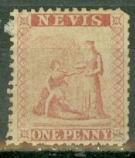 JT: Nevis 5 unused no gum CV $115