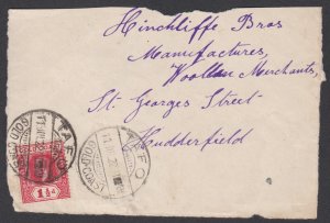 002817/ Gold Coast KG5 Cover Front 1.5d Rate to London TAFO Cancel