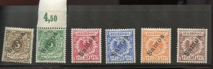 GERMAN SAMOA 1900 3pfg-50pfg SCOTT #51-56 F/VF OG MINT HINGED AS SHOWN