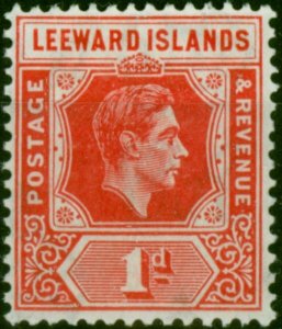 Leeward Islands 1938 1d Scarlet SG98 Die A Fine LMM (2)