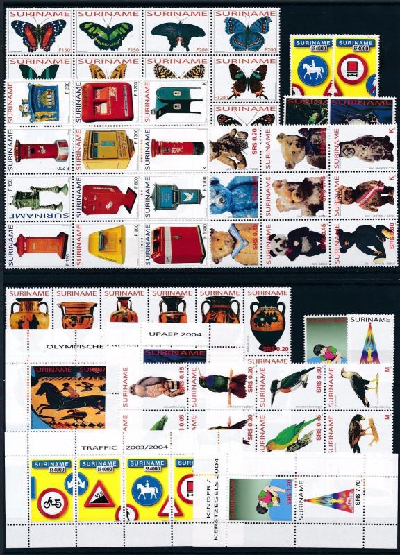 Surinam Suriname 2004 Complete Year Set incl SS MNH Neuf Postfrisch