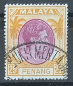 PENANG 1949 25 cents SG16 USED