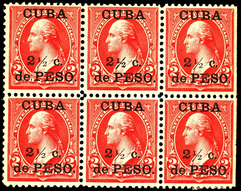 CUBA #223 MINT BLOCK OF 6 OG HR