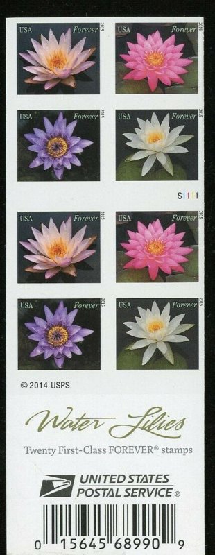 UNITED STATES  SCOTT 4967d WATER LILLIES IMPERFORATE BOOKLET MINT NH